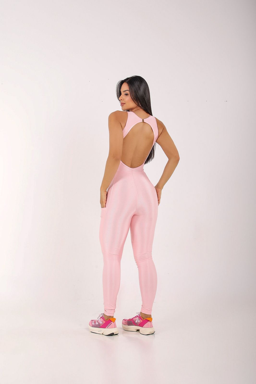 macacao Fitness Open Back Bicolor