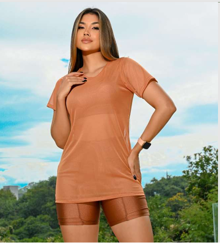 Camisão Tule Fitness