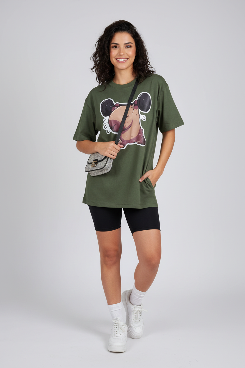 Camiseta Oversized Estampada Long
