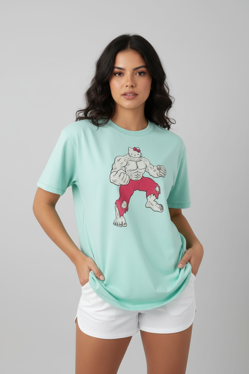 Camiseta Oversized Estampada Long
