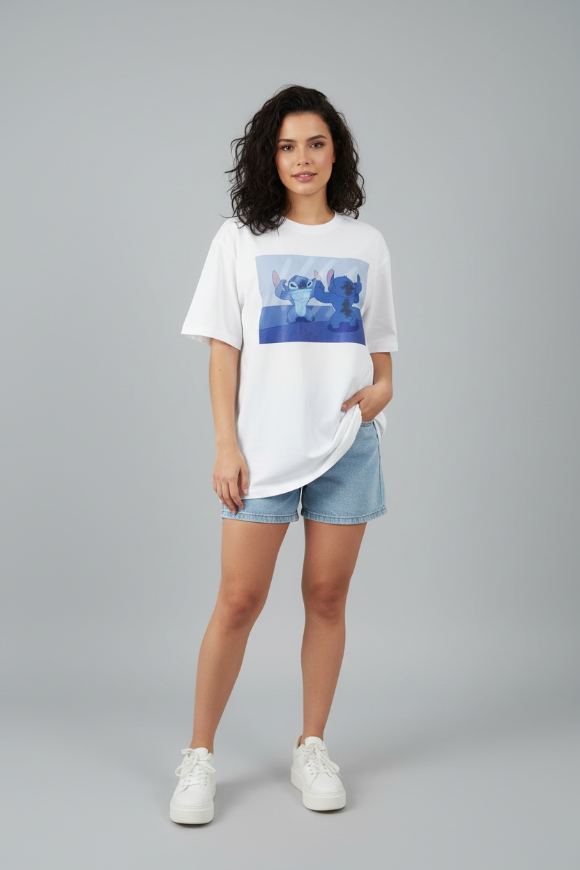 Camiseta Oversized Estampada Long